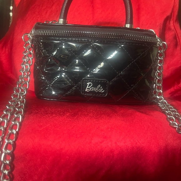 Barbie Black Quilted Mini Bag with Silver Chain - Picture 1 of 3